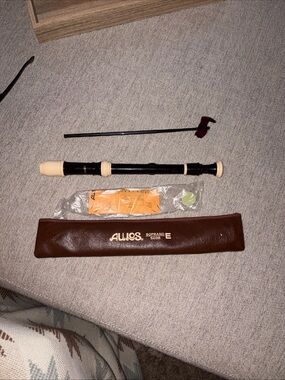 Aulos Soprano Recorder 503B E - Black with Cream Accents New